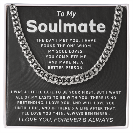 Soulmate - You Complete Me - Cuban Link Chain