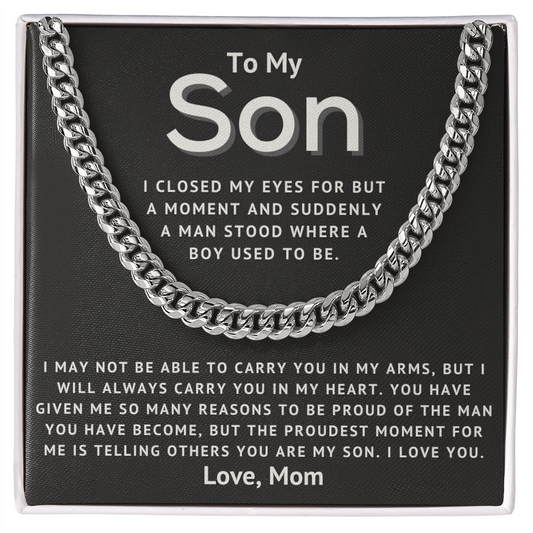 To My Son - Proud Of You - Cuban Link Chain