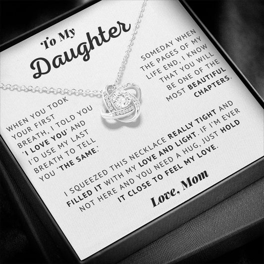 To My Daughter - Always - Love Knot Necklace