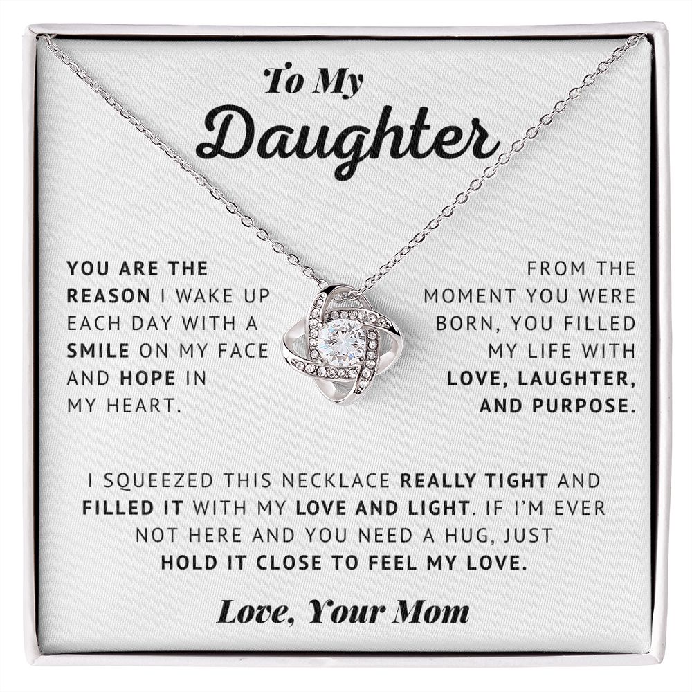 To My Daughter - Love & Light - Love Knot Necklace