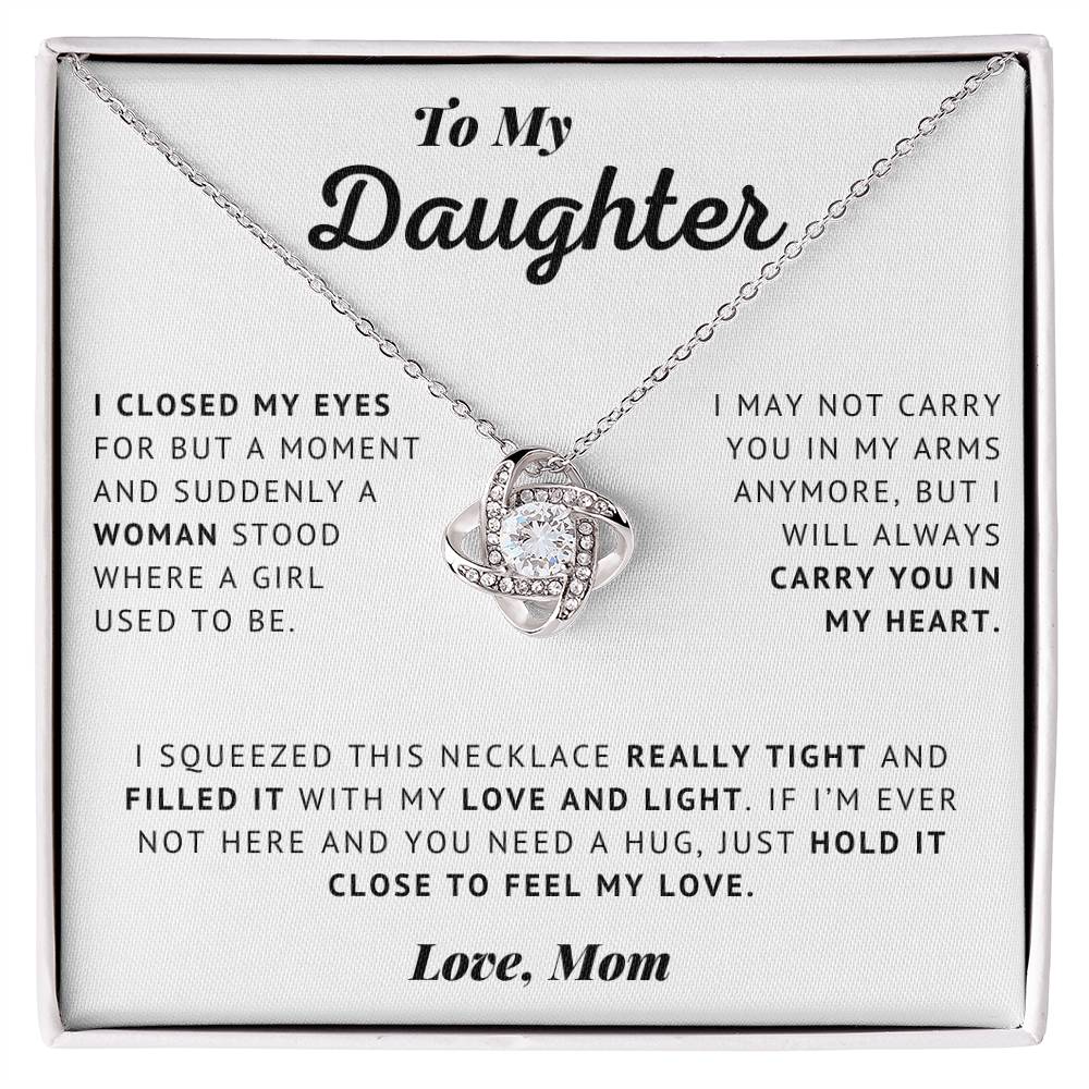 To My Daughter - Always - Love Knot Necklace