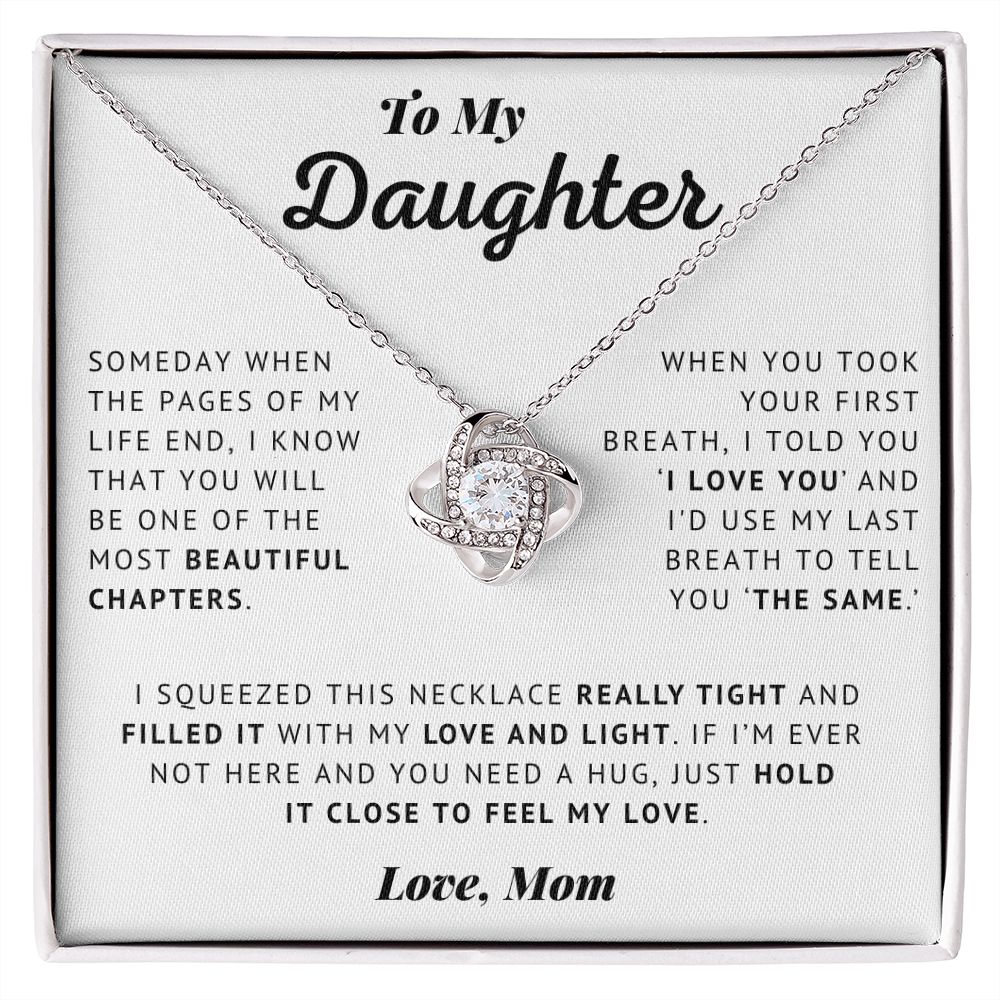 To My Daughter - Always - Love Knot Necklace