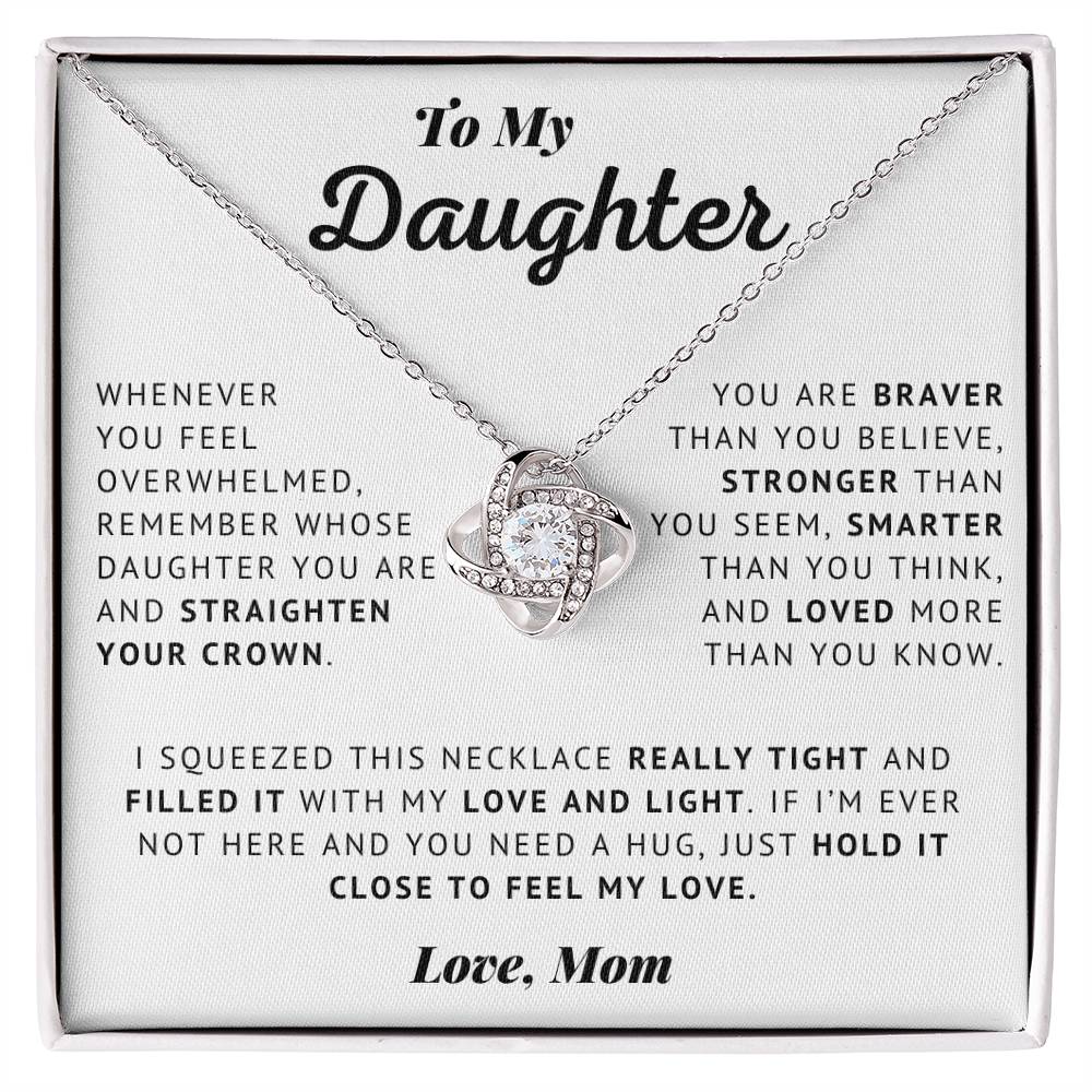 To My Daughter - Love & Light - Love Knot Necklace