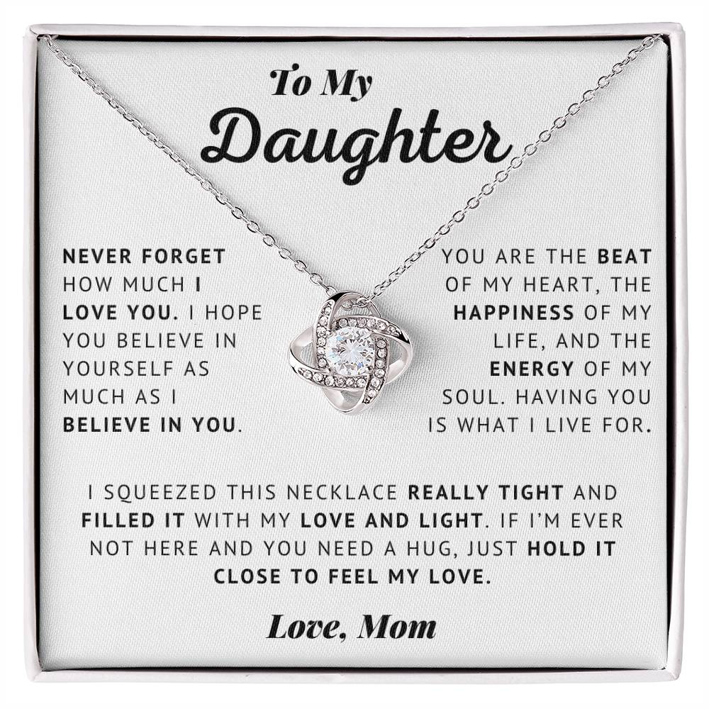 To My Daughter - Always - Love Knot Necklace