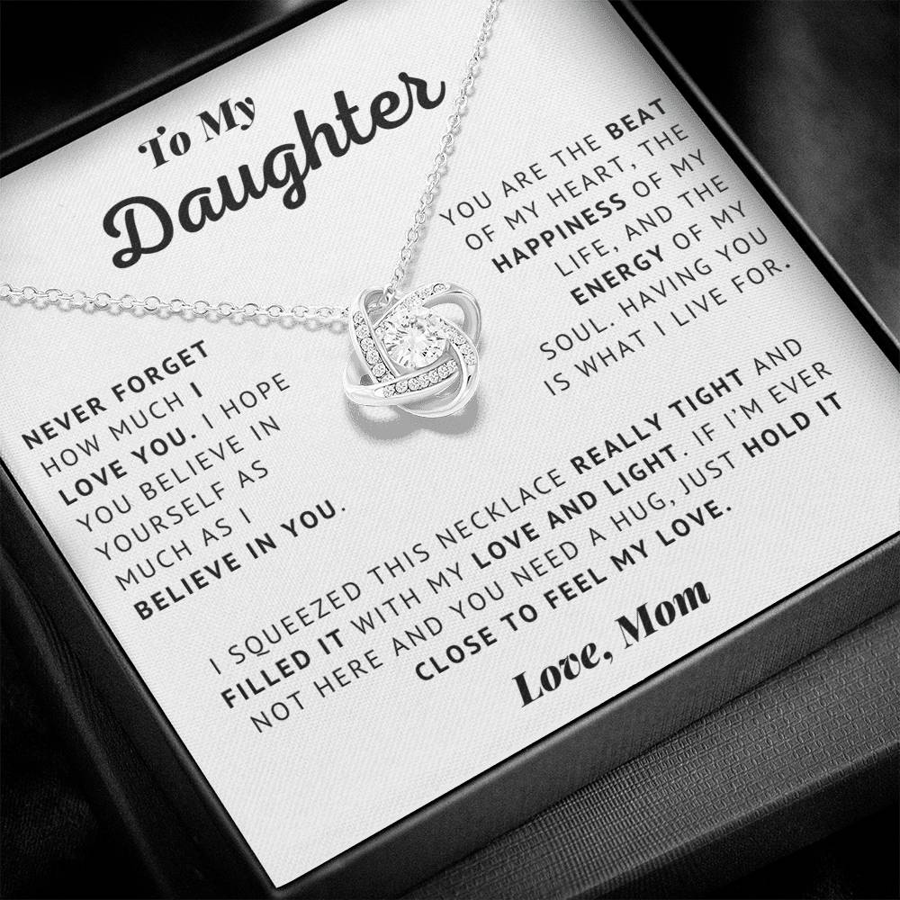 To My Daughter - Always - Love Knot Necklace