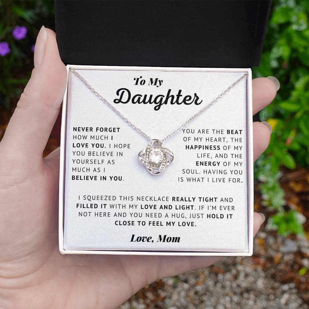 To My Daughter - Always - Love Knot Necklace