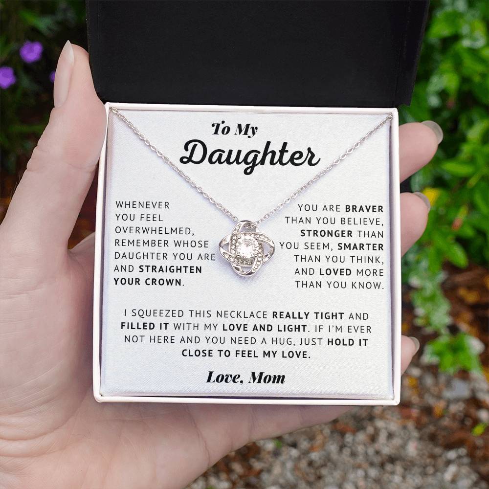 To My Daughter - Love & Light - Love Knot Necklace