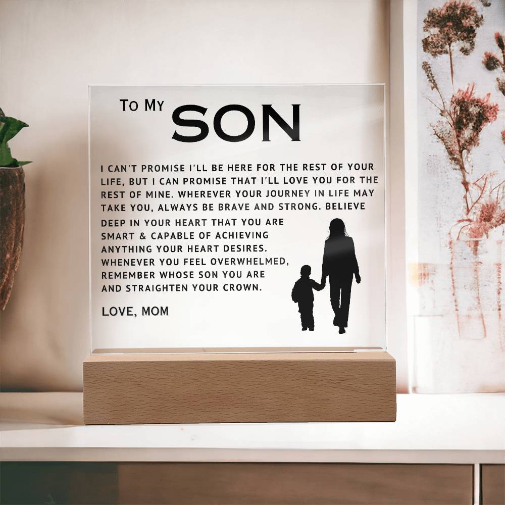 To My Son - Love You - Acrylic Square Plaque