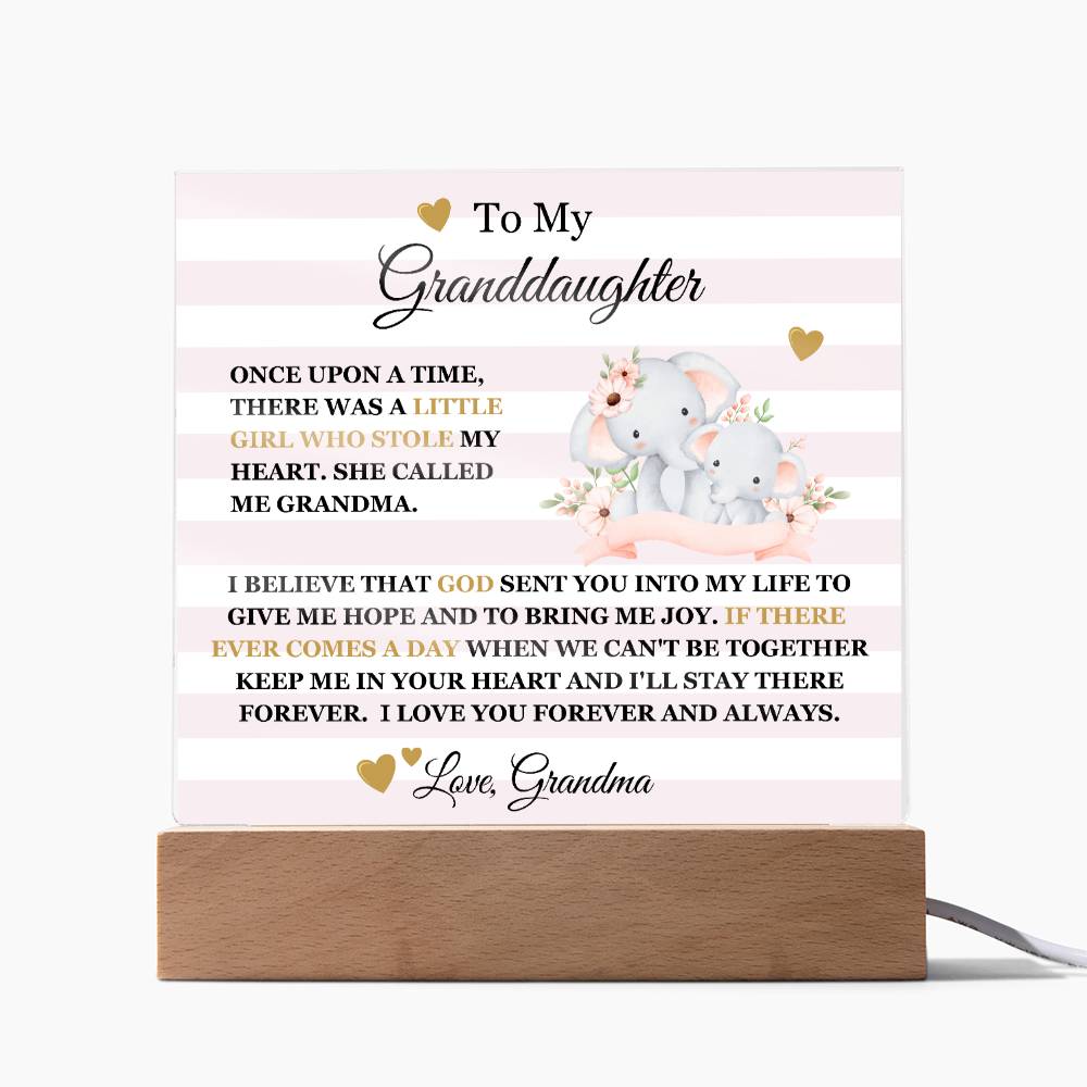 Granddaughter - Once Upon A Time - Acrylic Plaque Sign | From Grandma, Meaningful Present Grandparents, Bday, Teenage Girl, Confirmation2