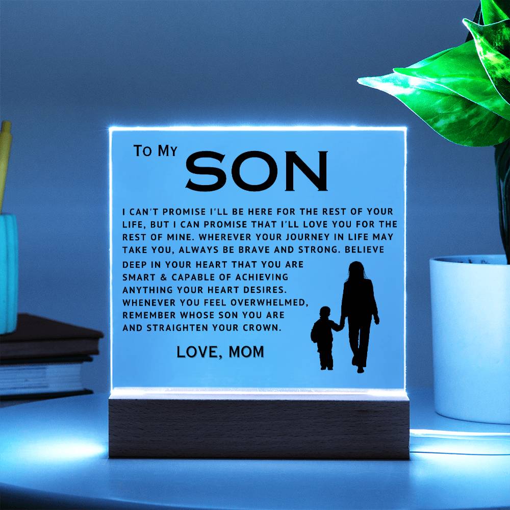 To My Son - Love You - Acrylic Square Plaque